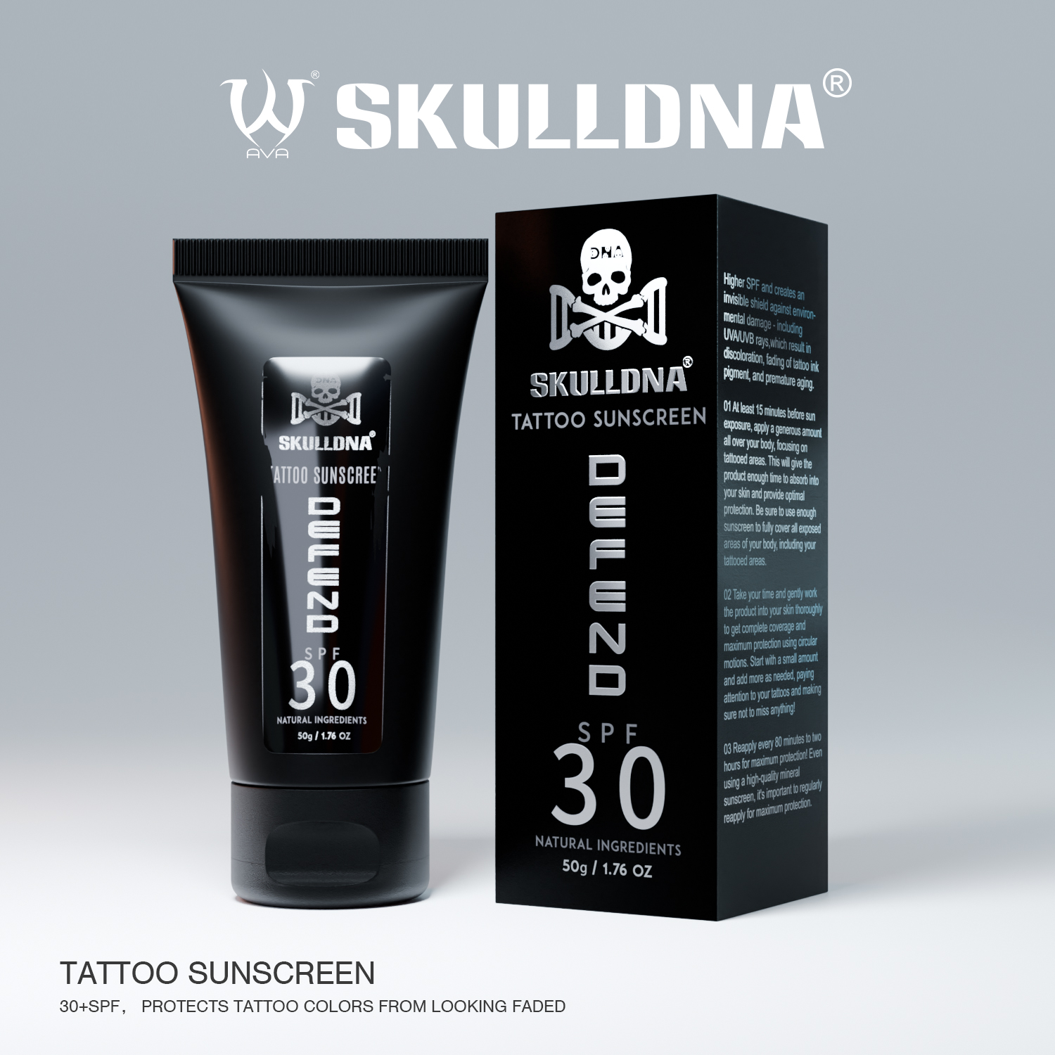 New Products for SKULLDNA Tattoo Repair Tattoo Sunscreen